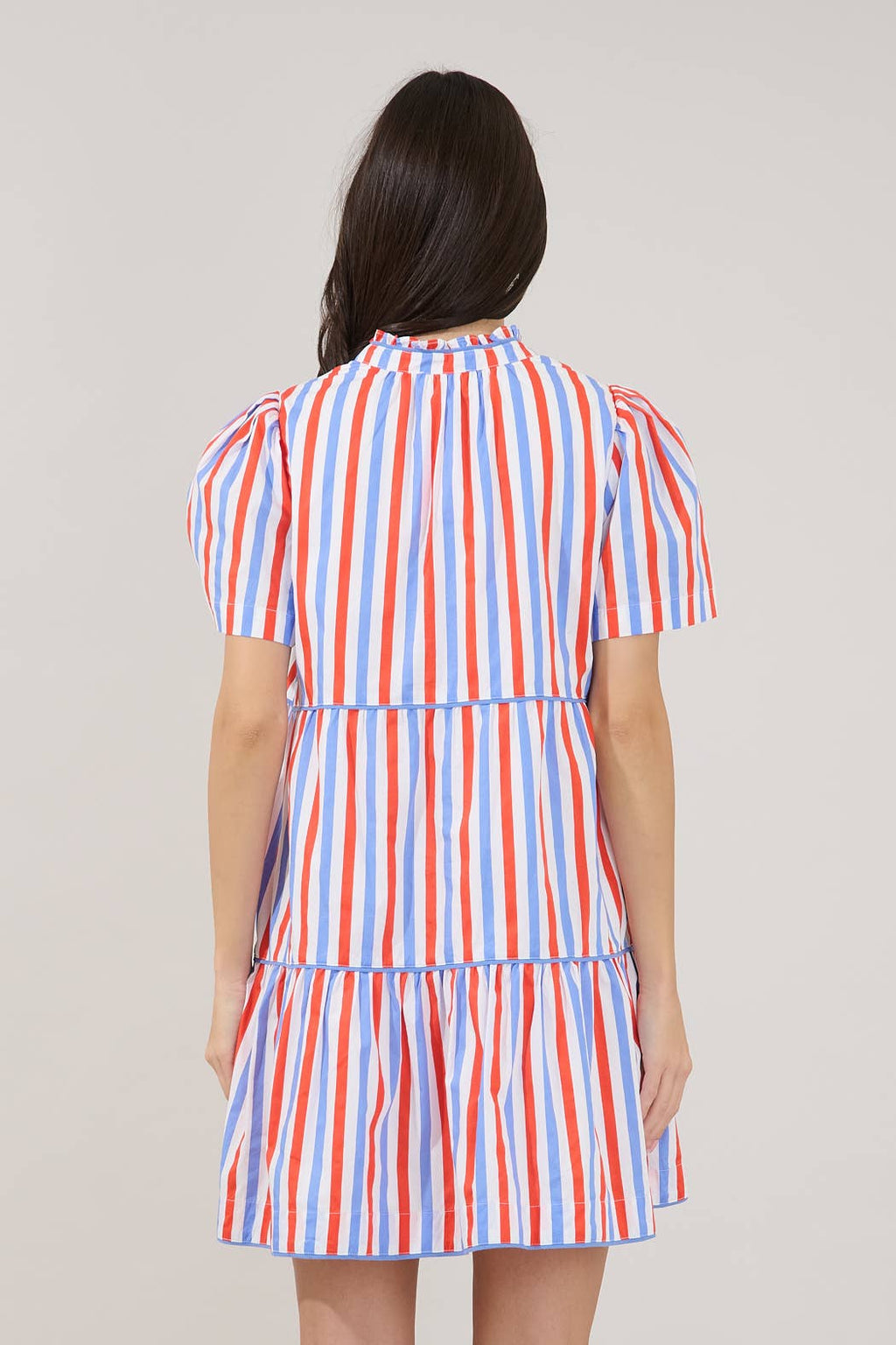 Stripe Tiered Mini Dress
