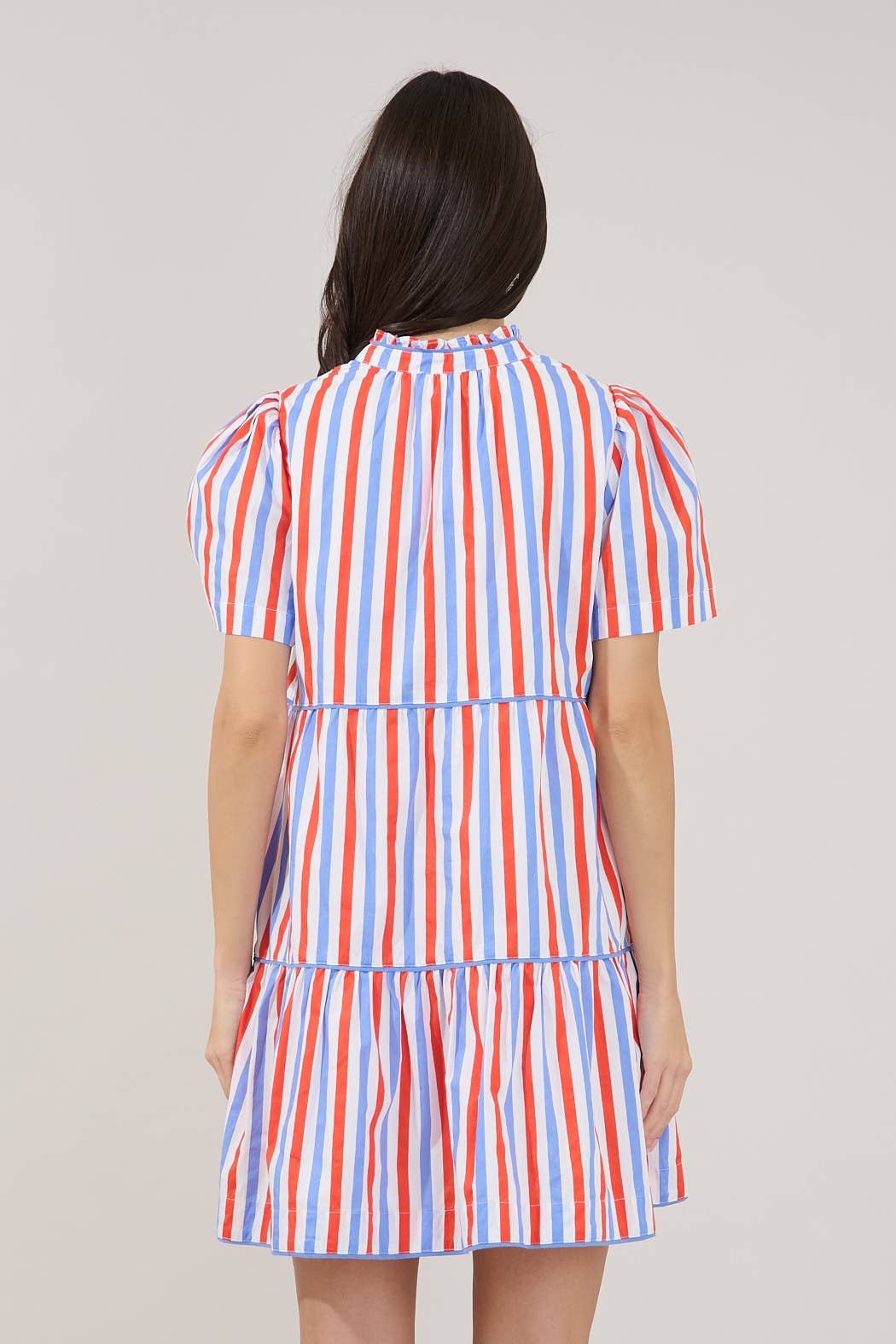 Stripe Tiered Mini Dress