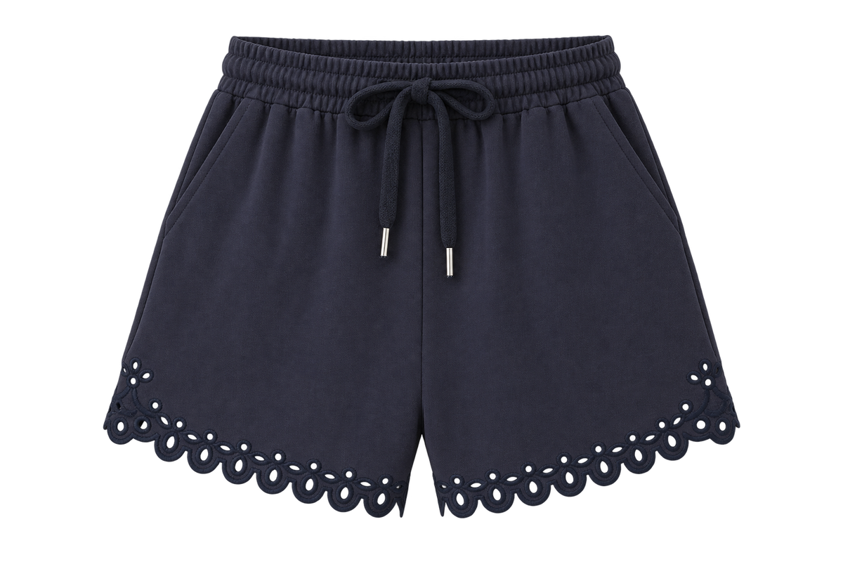 French Terry Scallop Short