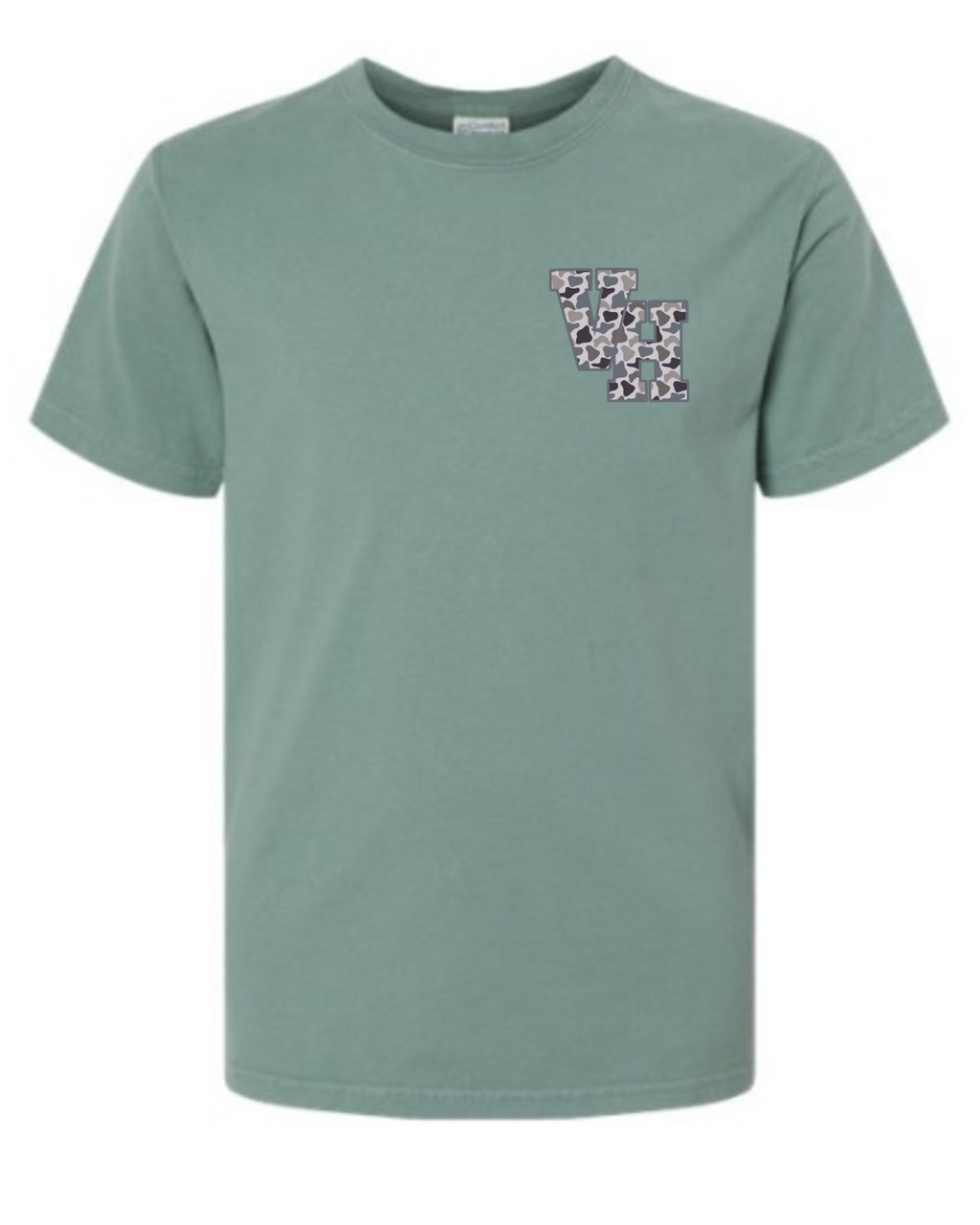 Garment Dyed Camo Logo Tee