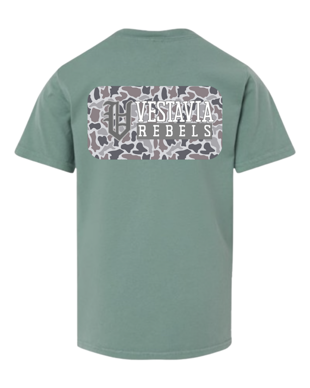 Garment Dyed Camo Logo Tee