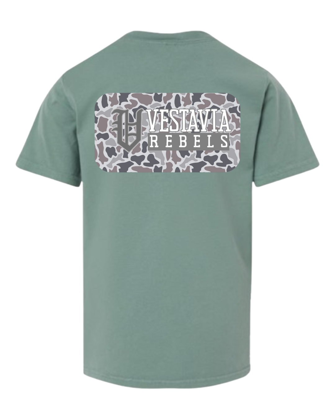 Garment Dyed Camo Logo Tee
