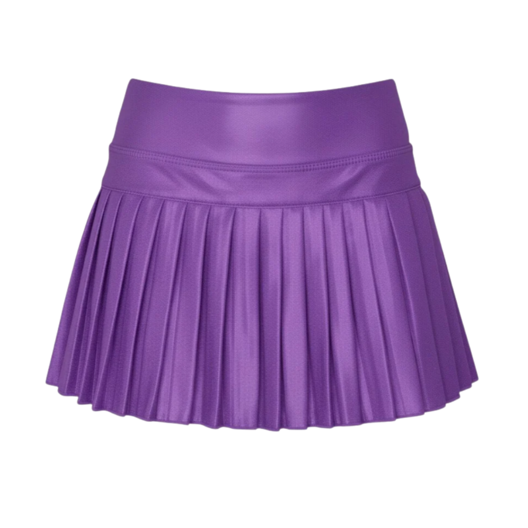 Mini Pleated Skort in Purple Shimmer