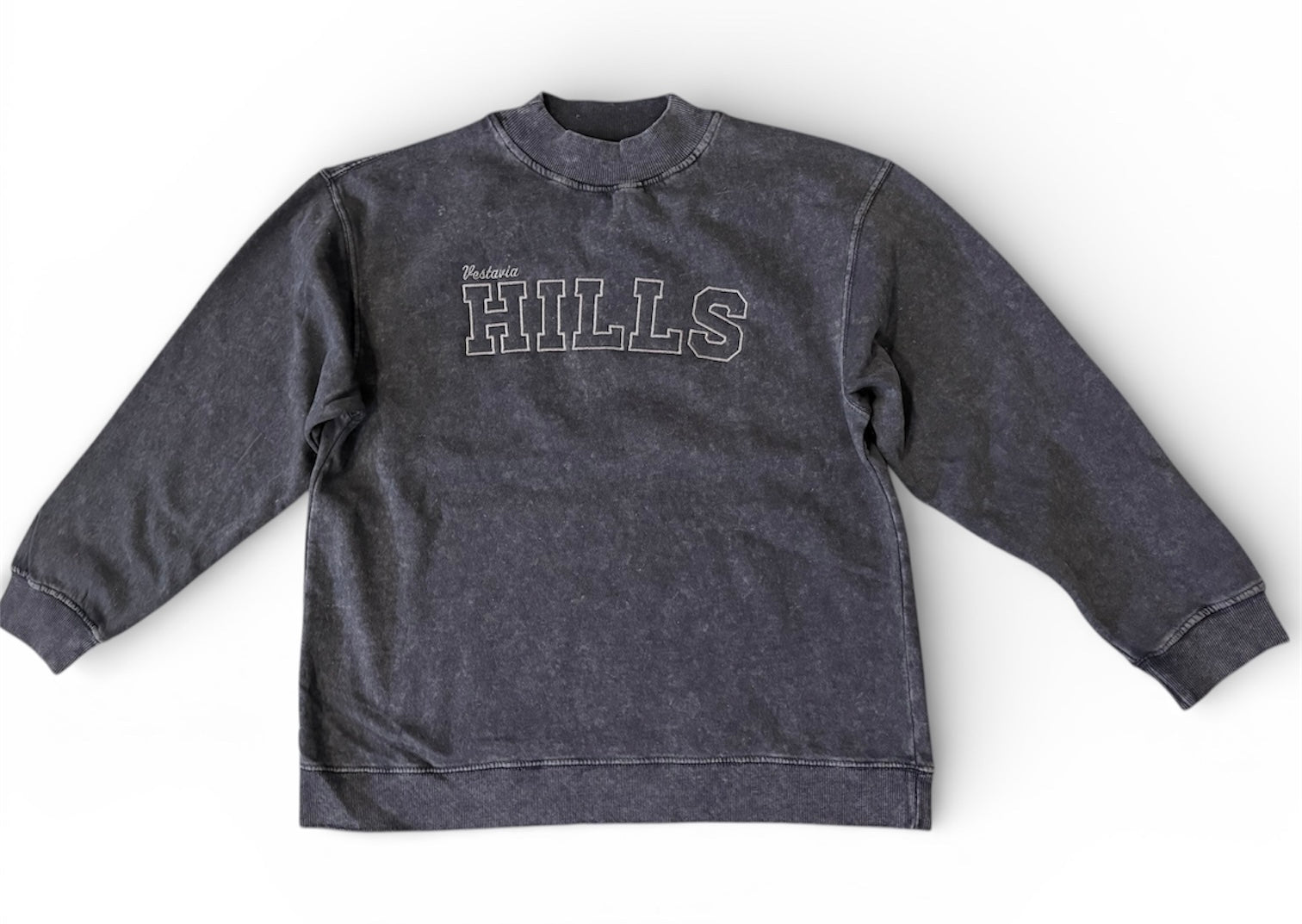 Vintage Wash Hills Embroidered Mock Neck