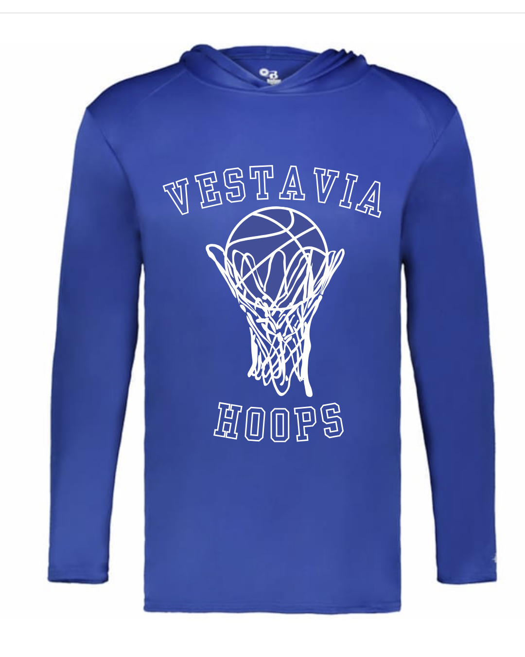 Hoops Long Sleeve Hooded Dri Fit Royal Blue