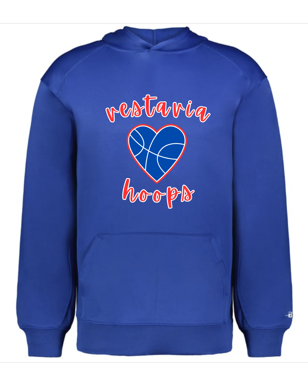 Heart Hoops Hoodie Royal Blue