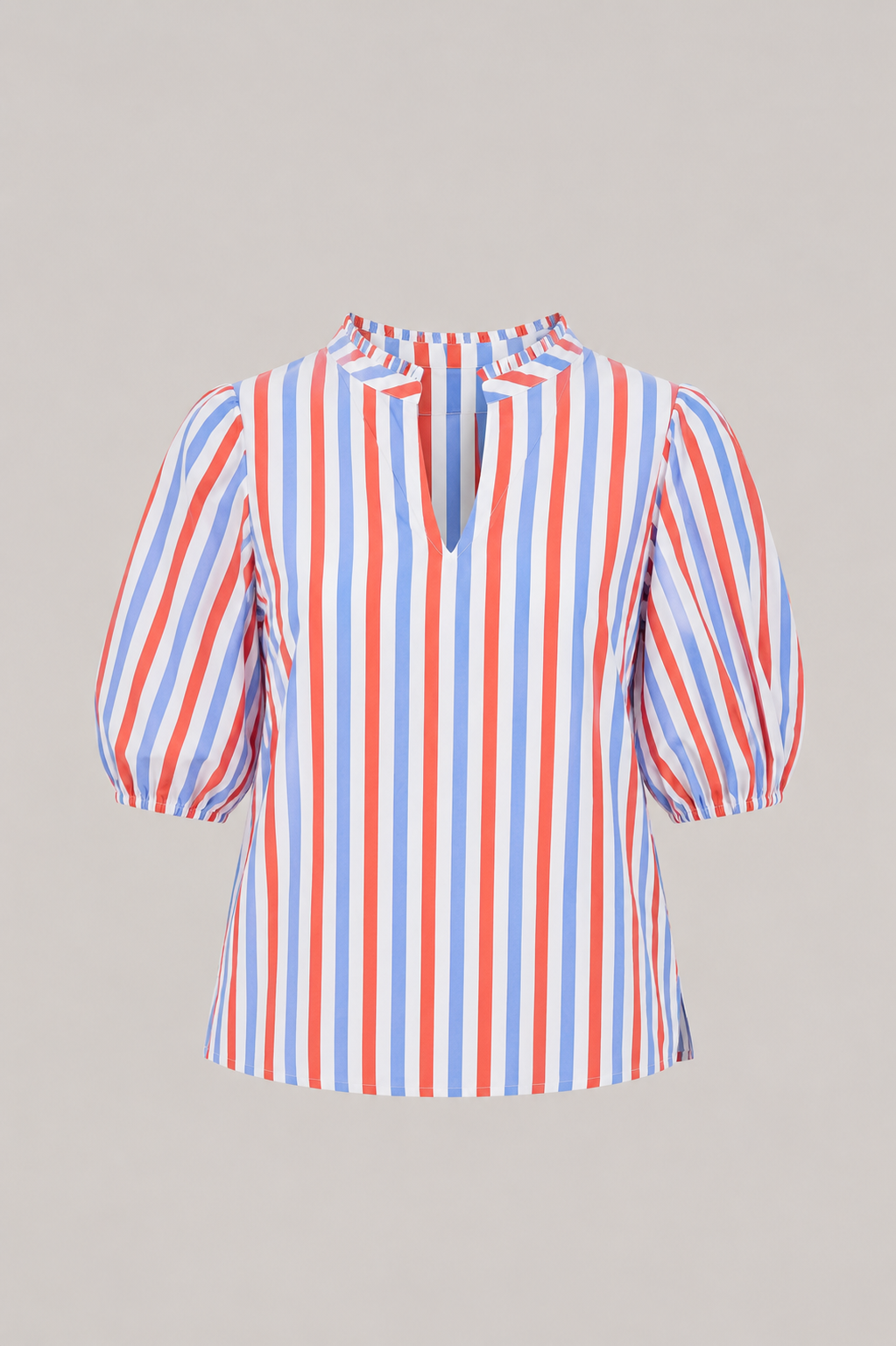 Red + Blue Stripe Top