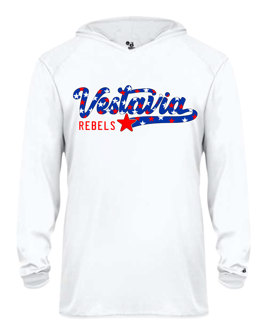 Star Script Long Sleeve Hooded Dri Fit