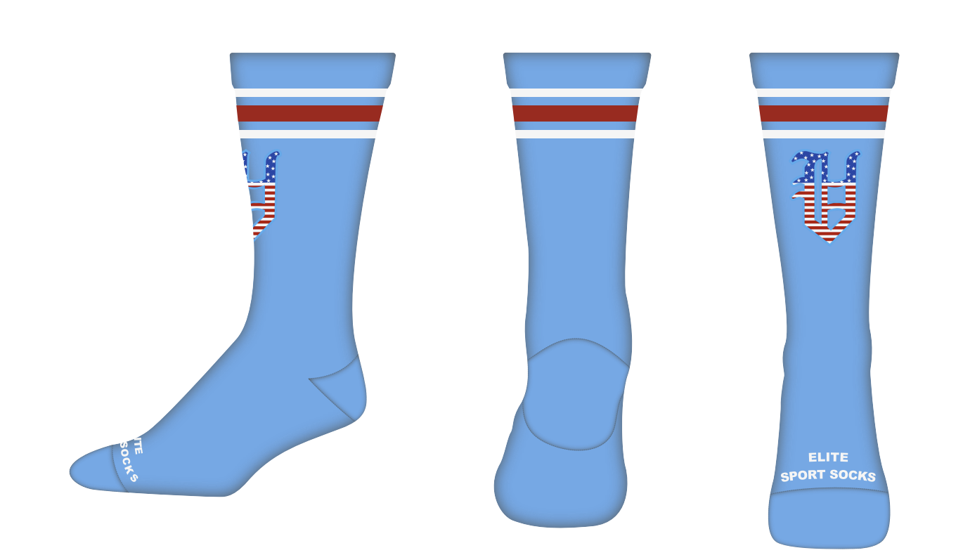Patriotic V Logo Sock Powder Blue