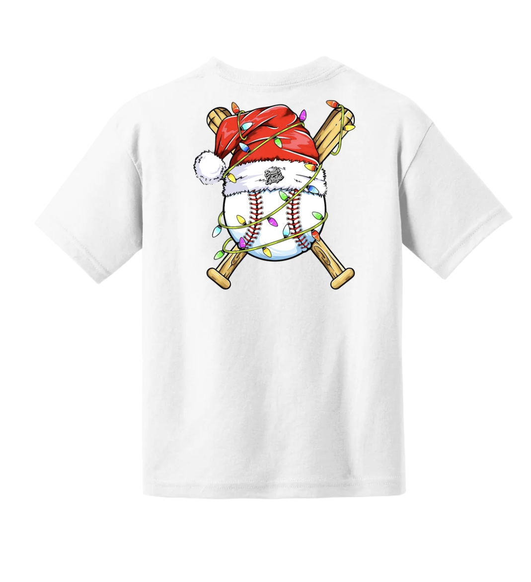 Baseball Santa Hat Tee