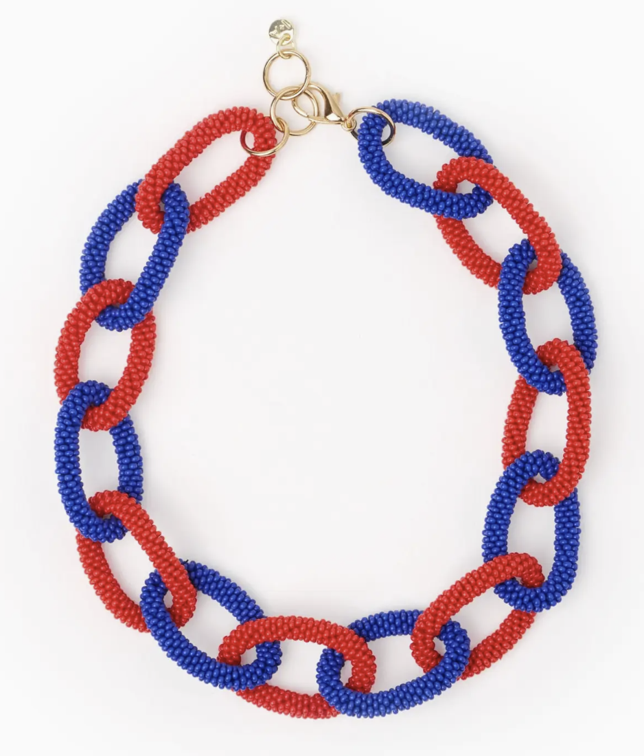 Ink + Alloy Beaded Chain Link Statement Necklace