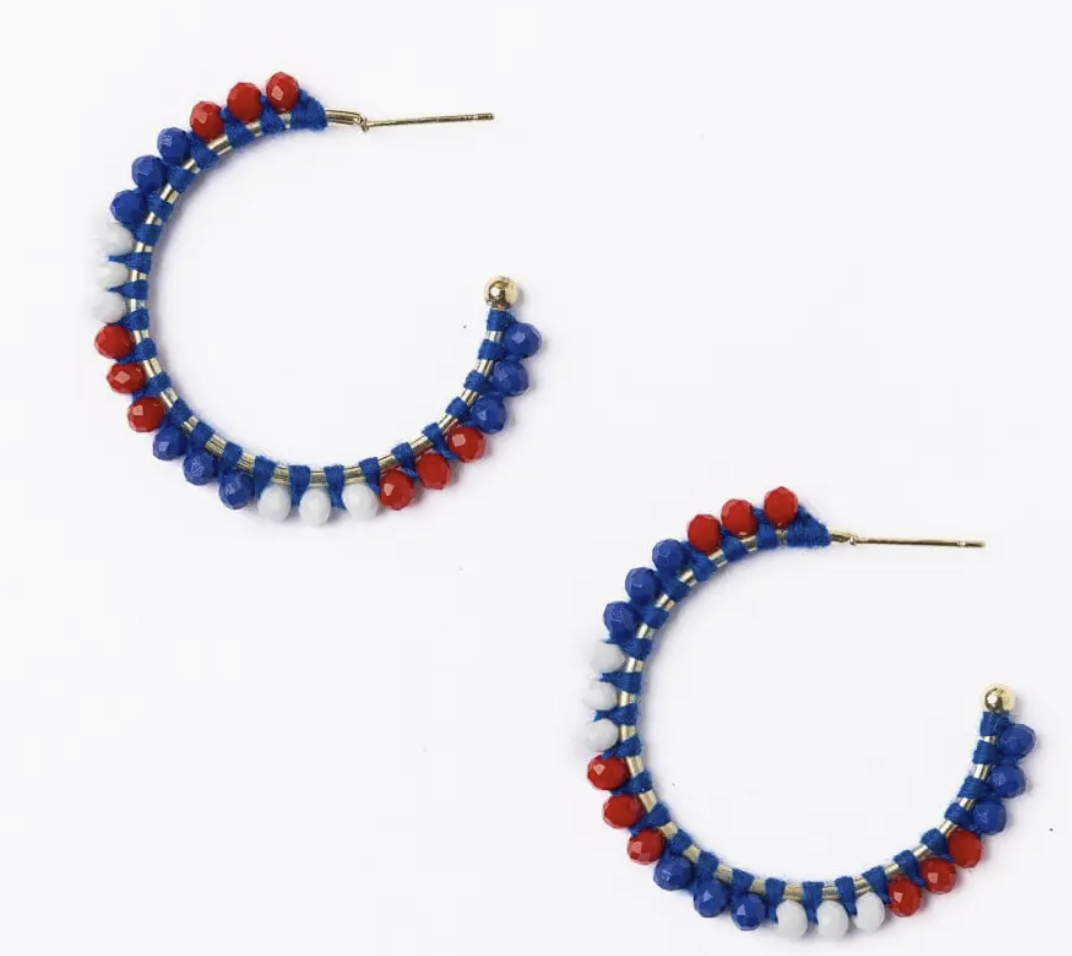 Ink + Alloy Threaded Bead Hoops