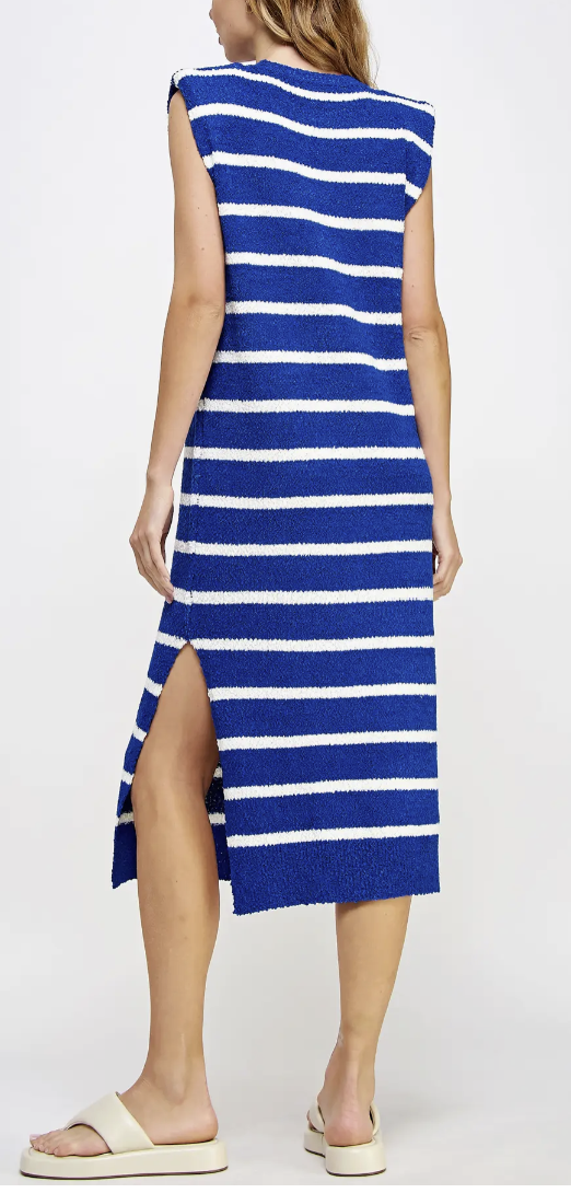 Sleeveless Textured Midi Dress