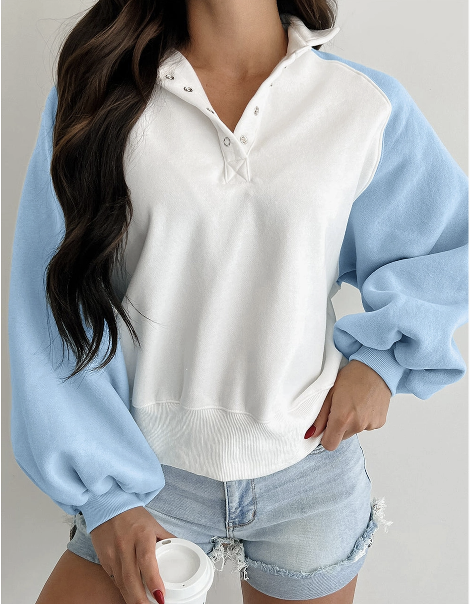 Rebs Embroidered Colorblock Pullover