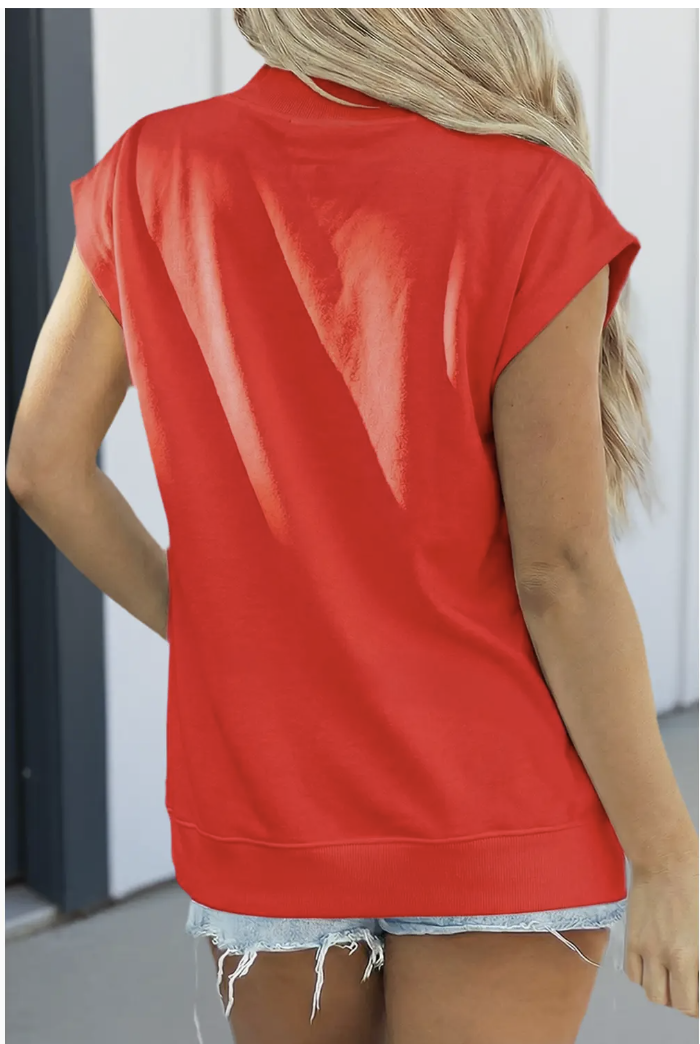 The Elizabeth Short Sleeve Mock Neck Top
