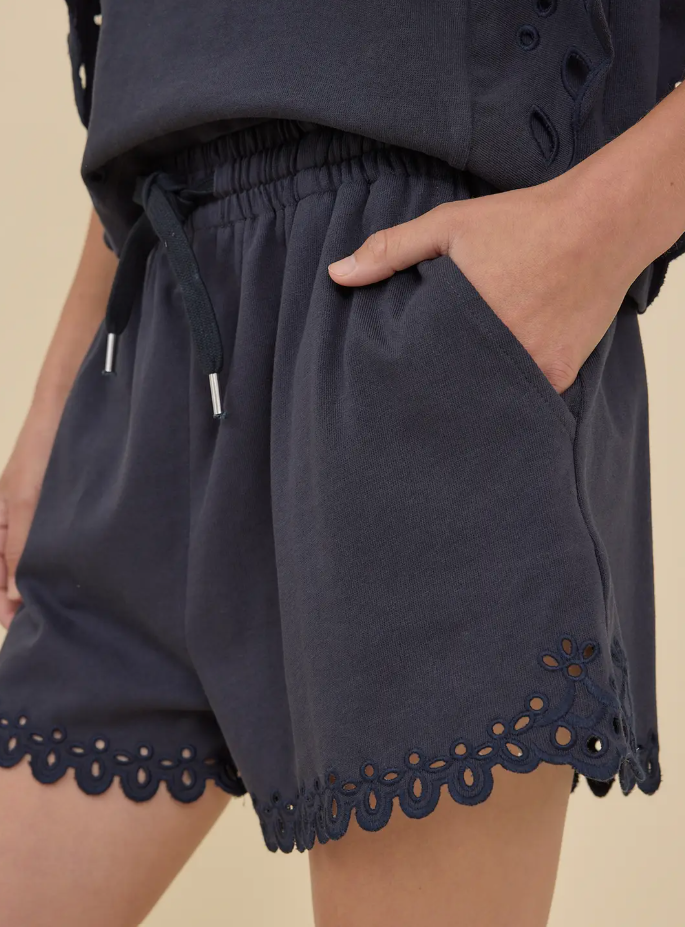 French Terry Scallop Short