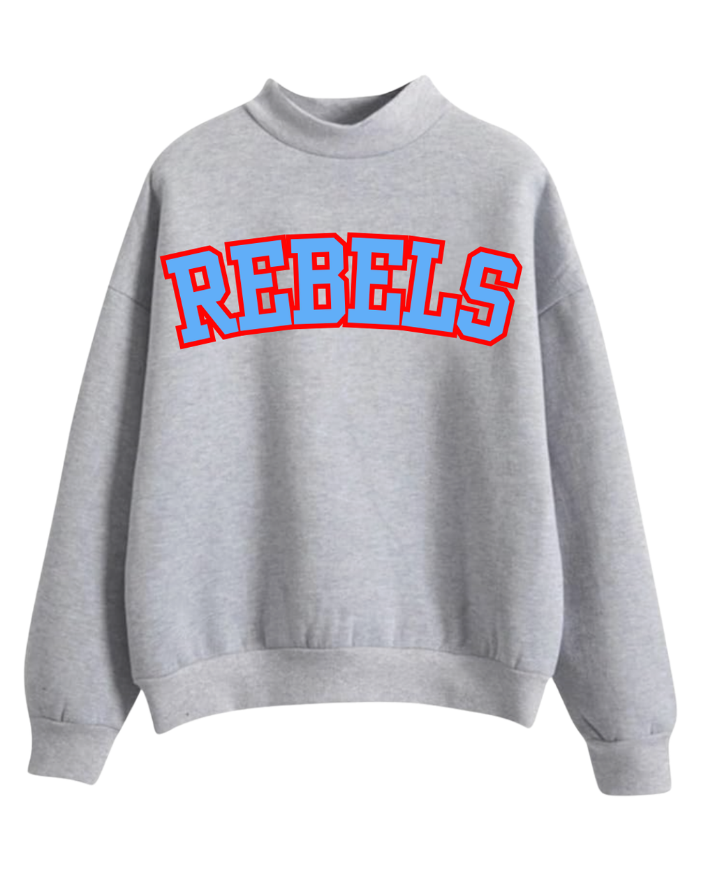 Rebels Grey Mockneck Sweatshirt
