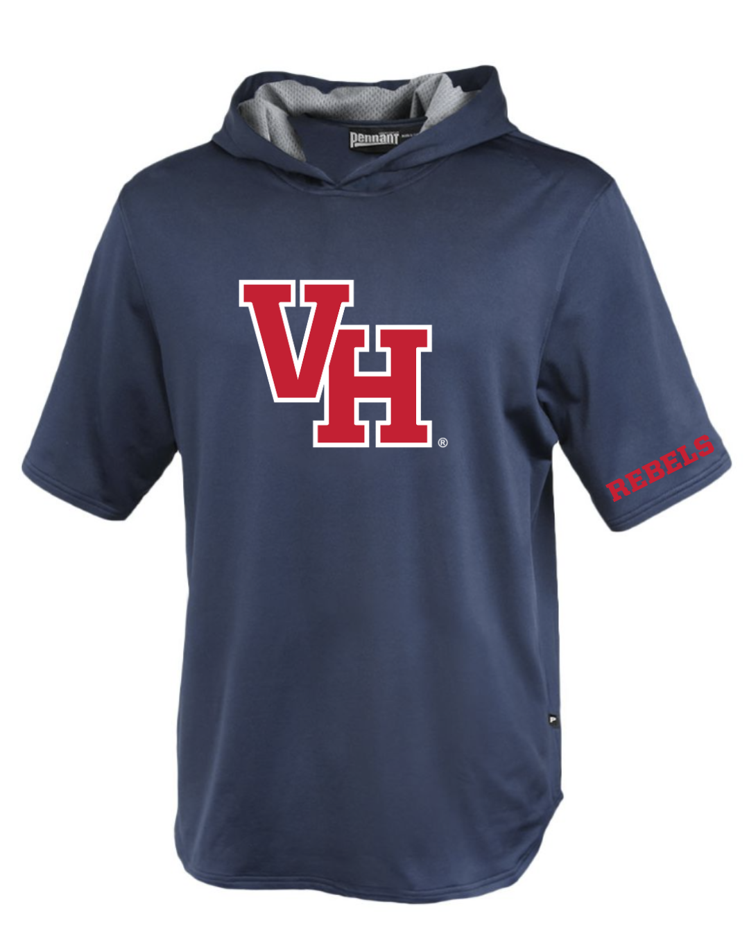 Navy Short Sleeve Warm Up Hoodie