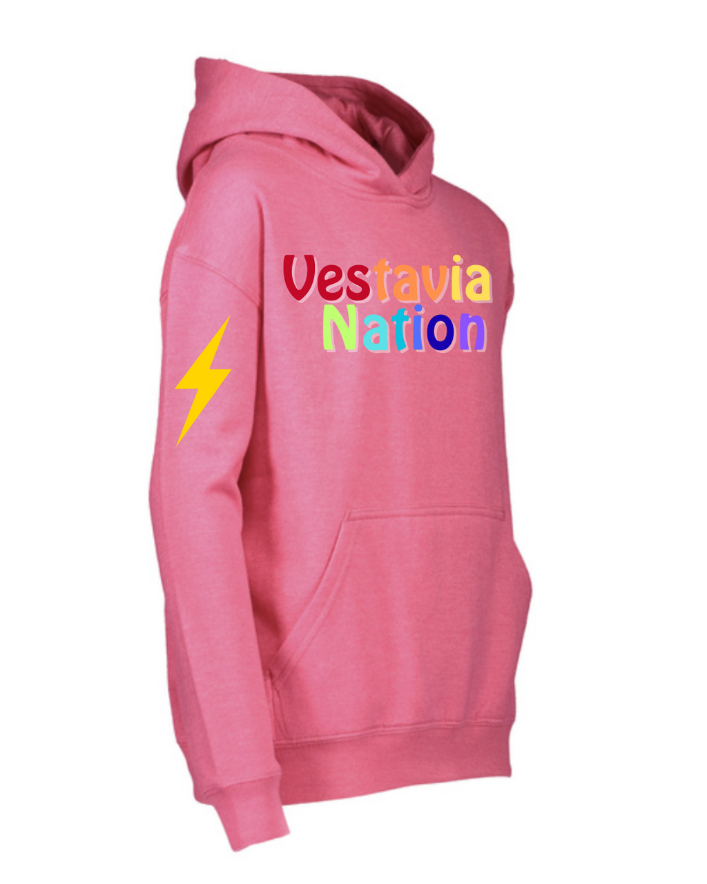 Rainbow Vestavia Nation Pink Youth Hoodie
