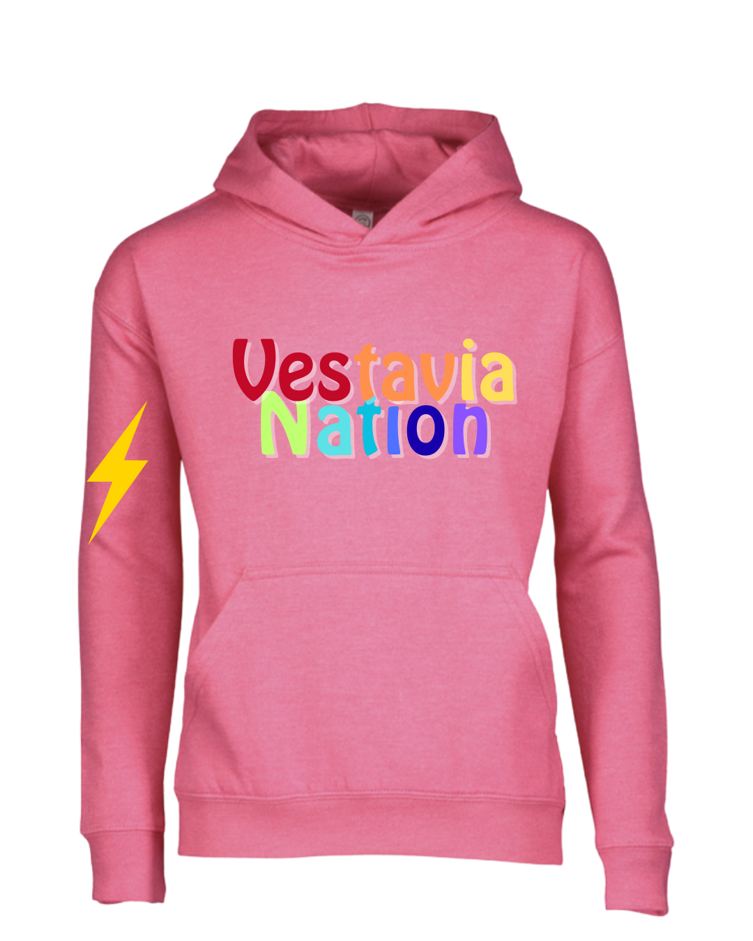 Rainbow Vestavia Nation Pink Youth Hoodie
