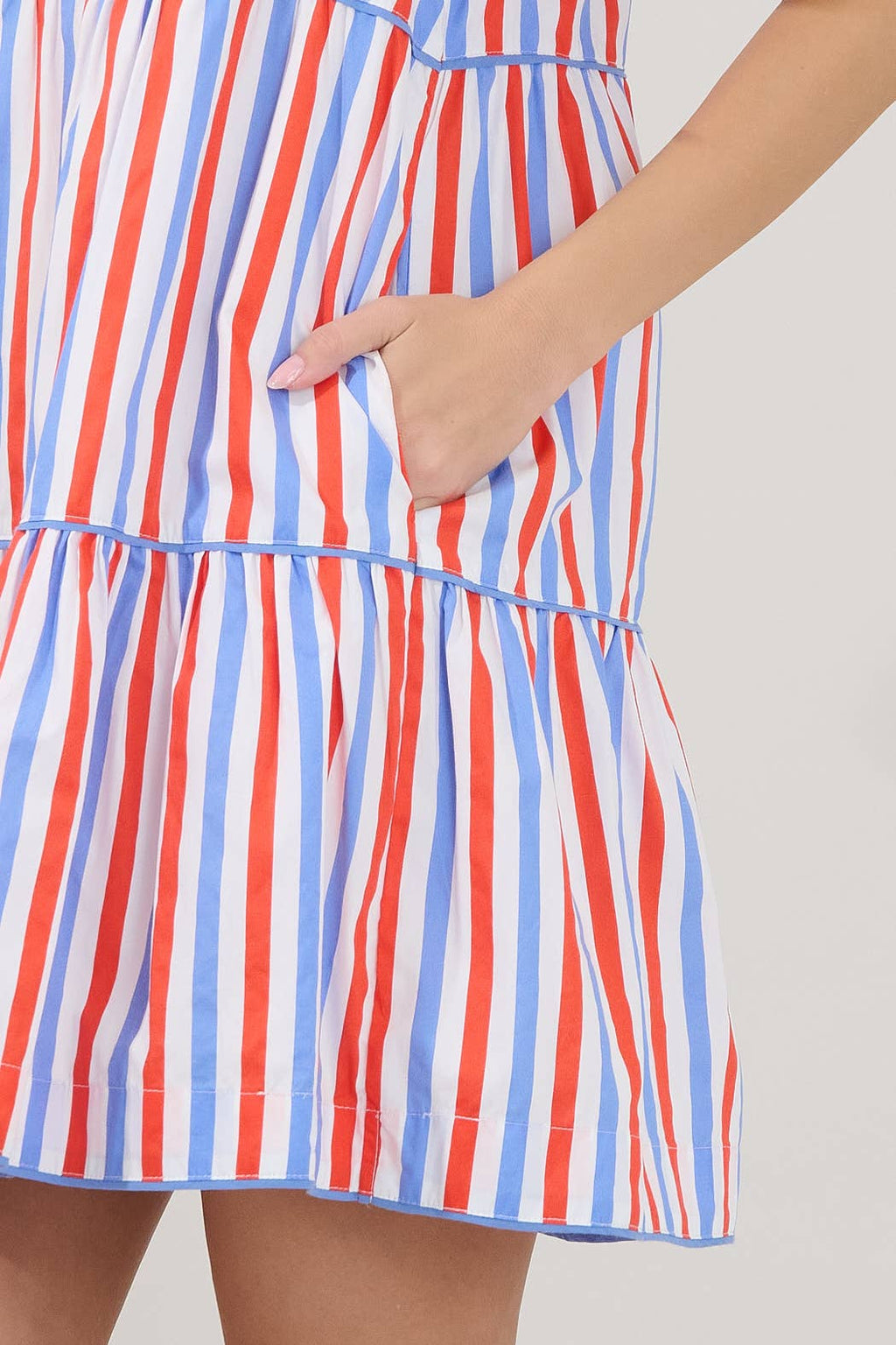Stripe Tiered Mini Dress