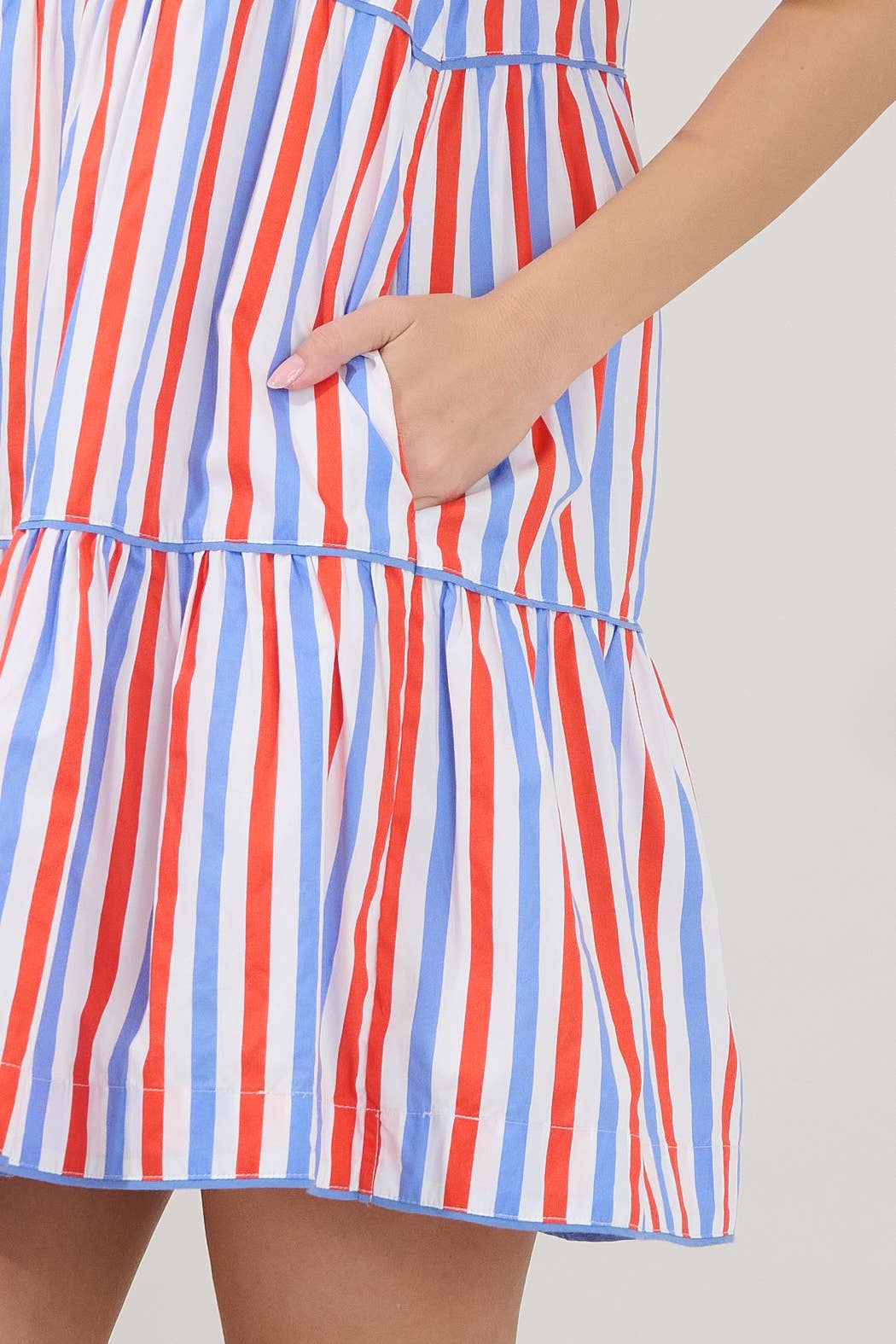 Stripe Tiered Mini Dress