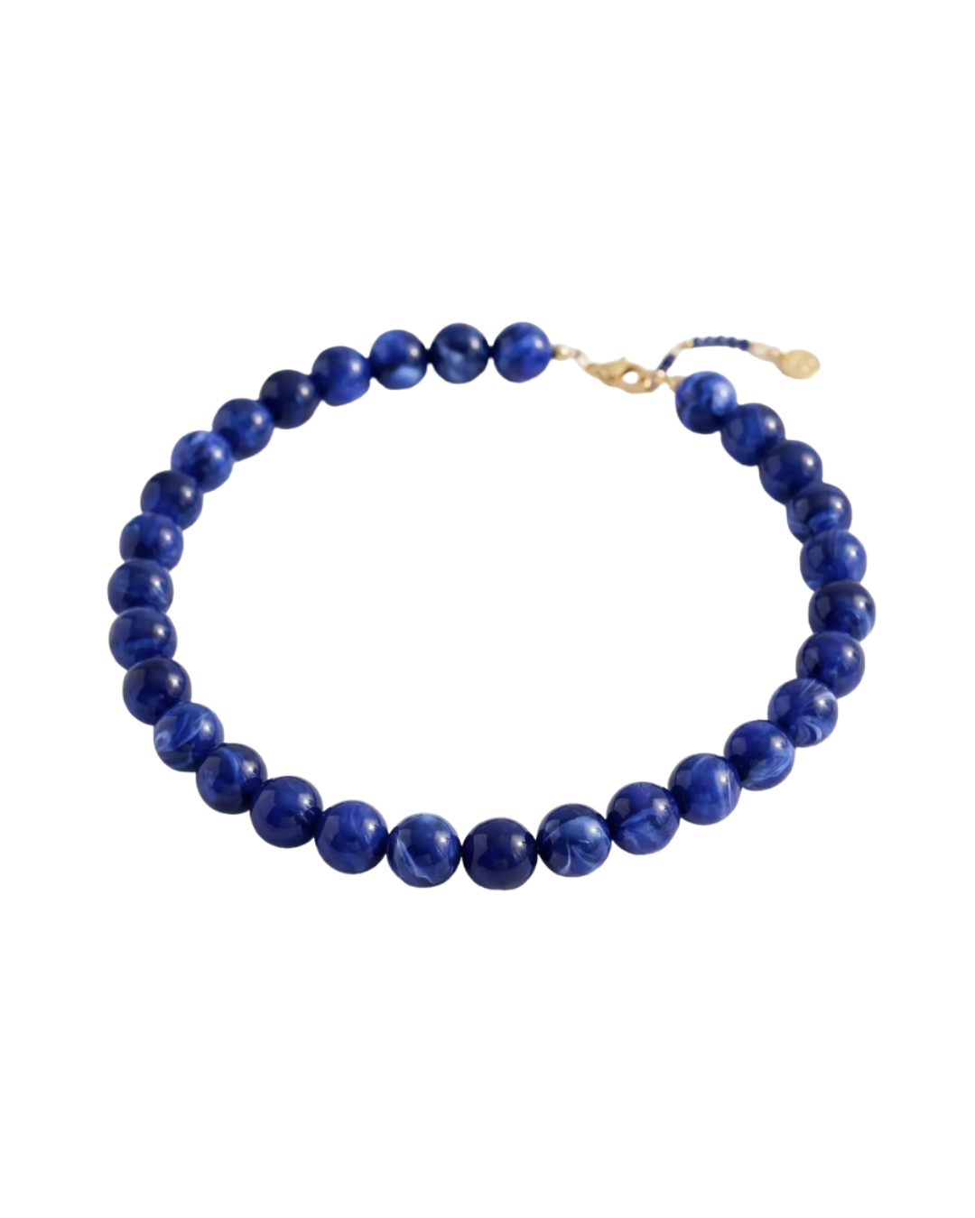 Chunky Blue Beaded Necklace